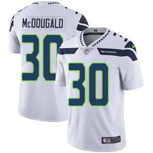 Men Seattle Seahawks 30 Bradley McDougald Nike White Vapor Limited NFL Jersey